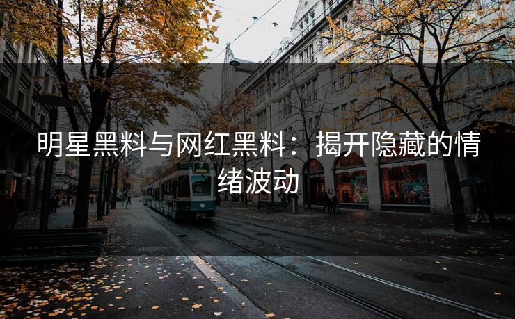 明星黑料与网红黑料：揭开隐藏的情绪波动