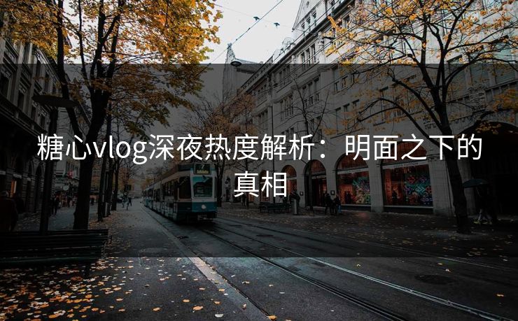 糖心vlog深夜热度解析：明面之下的真相