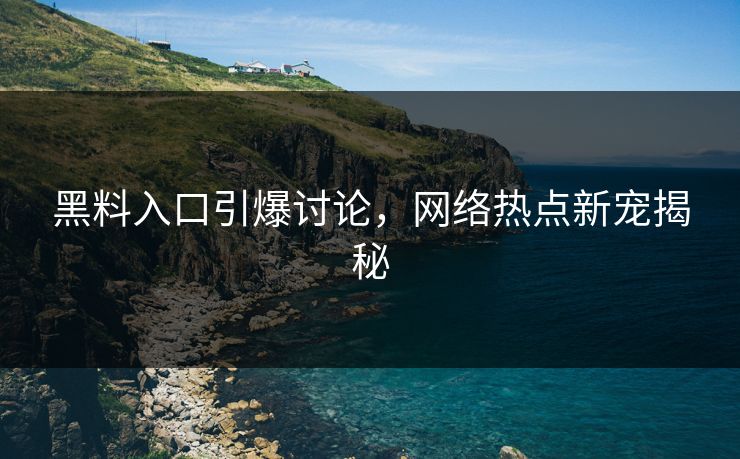黑料入口引爆讨论，网络热点新宠揭秘